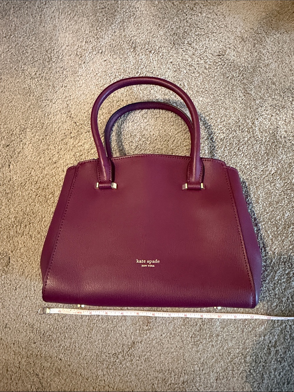 kate spade sydney satchel in sangria wine color - Picture 13 of 13